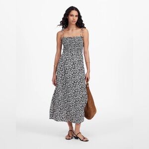 MADEWELL Tie Shoulder Midi Dress in Floral